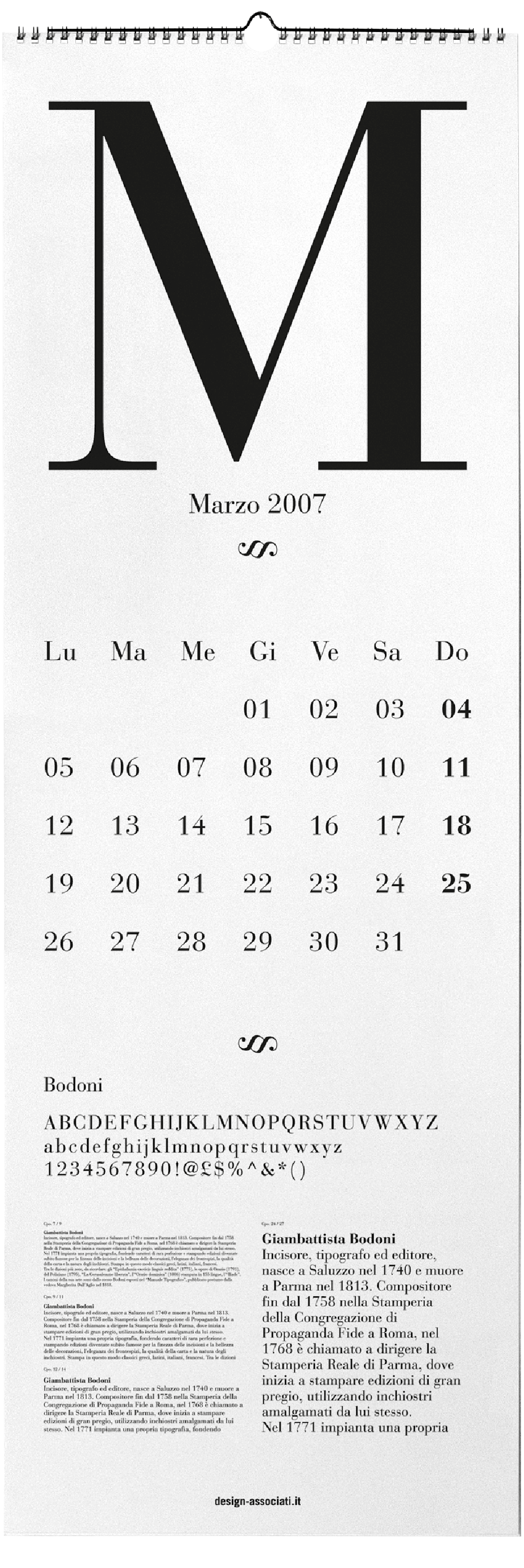 Calendario Tipografico 07